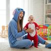 Onesie stitch kigurumi-dräkt mikrofiber varm pyjamas träningsoverall m Onesie stitch-dräkt - S