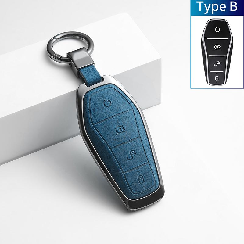 Zinc Alloy Car Remote Key Cover BYD Song PLUS Han EV Max Tang DM Qin PLUS Yuan Dolphin Atto 3 Keychain Car Accessories