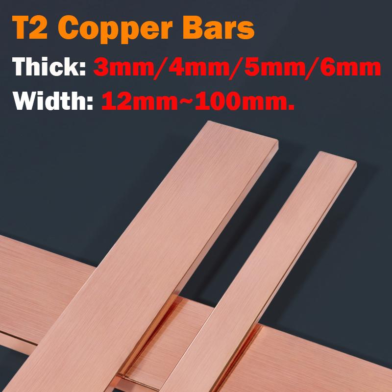 

T2 Purple Red Copper Sheet Thickness:3mm 4mm 5mm 6mm Width:12mm~100mm. Copper Flat Bar Plate Strip Many Sizes and Lengths 3mmx12mmx500mm