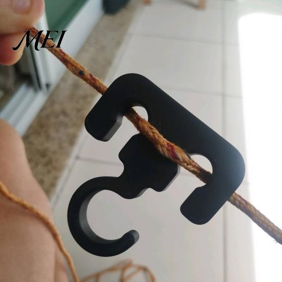 Quick Install Rope Hanger Tent Hook, Multifunction Outdoor Camping Secure Fit Storage Hook Durable Hiking Accessories, for Ropes Clotheslines Canopy