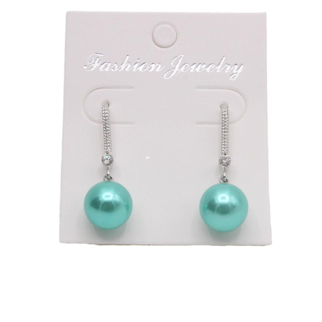 Korean Long Water Drop Bride Pearl Earrings