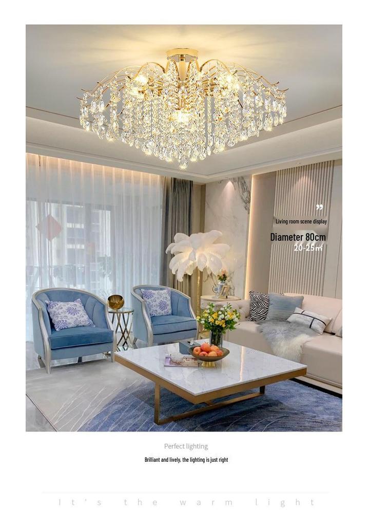 Contemporary Luxury Crystal Chandelier for Living Room, Villa, Hotel Lobby, or Dining Room