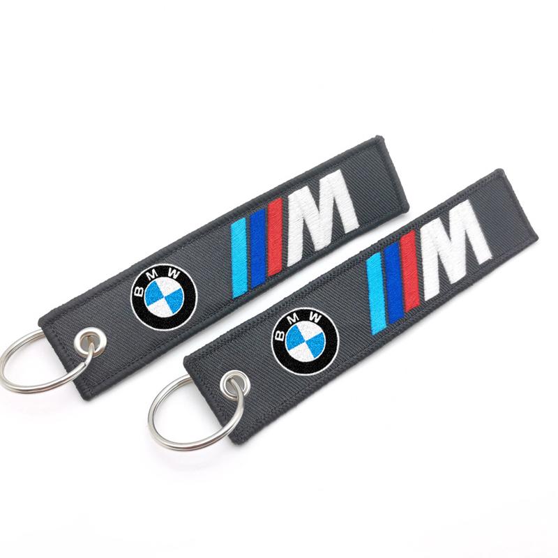 Car Keychain Nylon Embroidery Key Ring Tag Buckle Lanyard Gifts For BMW M 1 2 3 4 5 7 Series X1 X3 X4 X5 X6 X7 F10 F30 E46 E60 cybr60