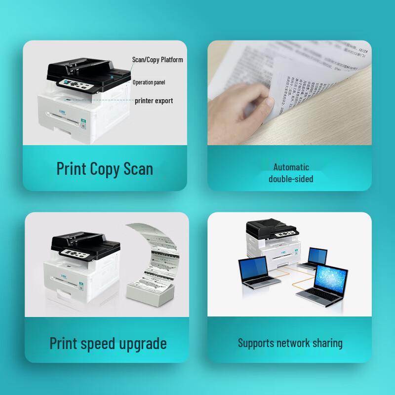 LANXUM GA7026dn A4 Black & White All-in-One Printer CN Plug (adapter Included)