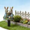Weather Proof Rabbit Yard Art Garden Stake Ornament For Easter Parties And Event Seasonal Celebration Accessory