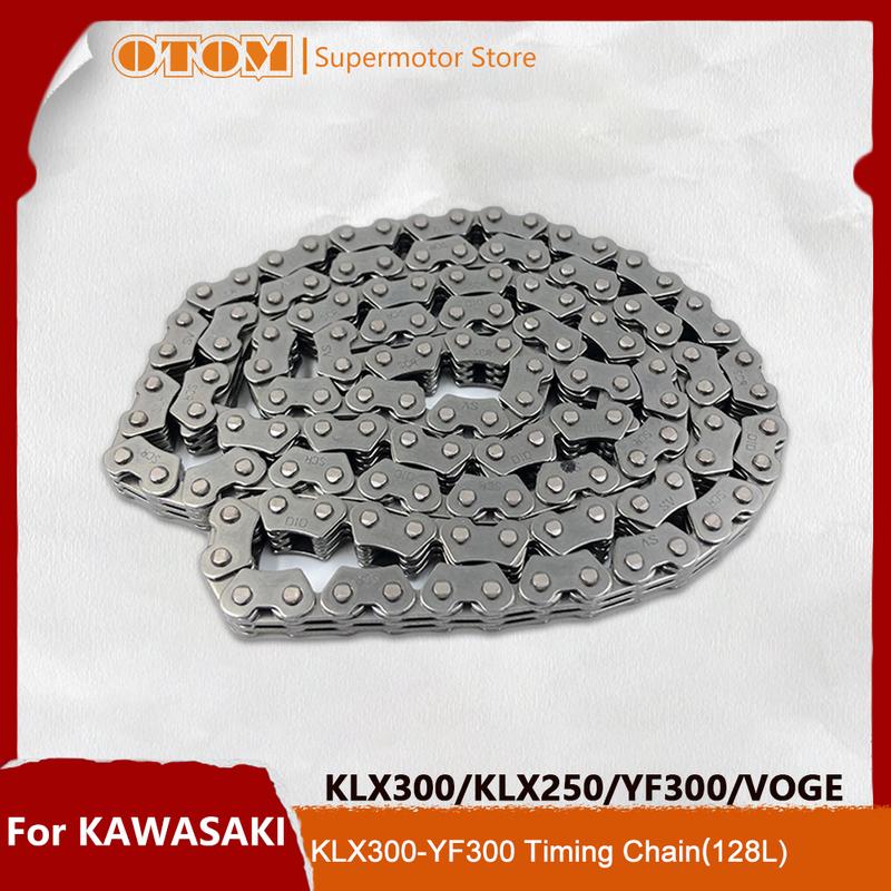 Motorcycle Accessories Cam Timing Chain 128L Engine Camshaft Part For KAWASAKI KLX250 KLX300 LONCIN YF300 VOGE 300DS 300GY Bikes
