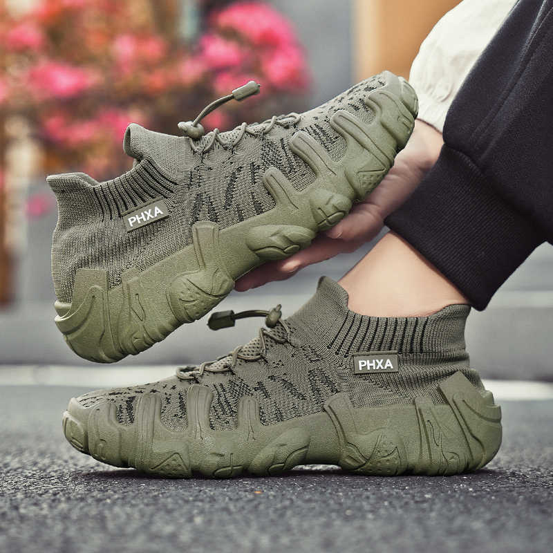 Fashion Round Foot Increase Height Beige Sports Shoes Loafers Men's Gray Sneakers Trainers For Man Low Cost Tenisky Basket Low Cost