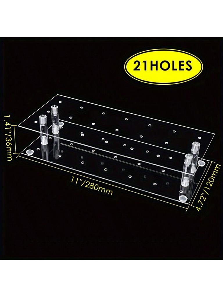15/21 Hole Clear Acrylic Lollipop Holder Lollipop Sticks Candy Pop Display Stand Cakepopsical Stand Halloween Candy Decorative