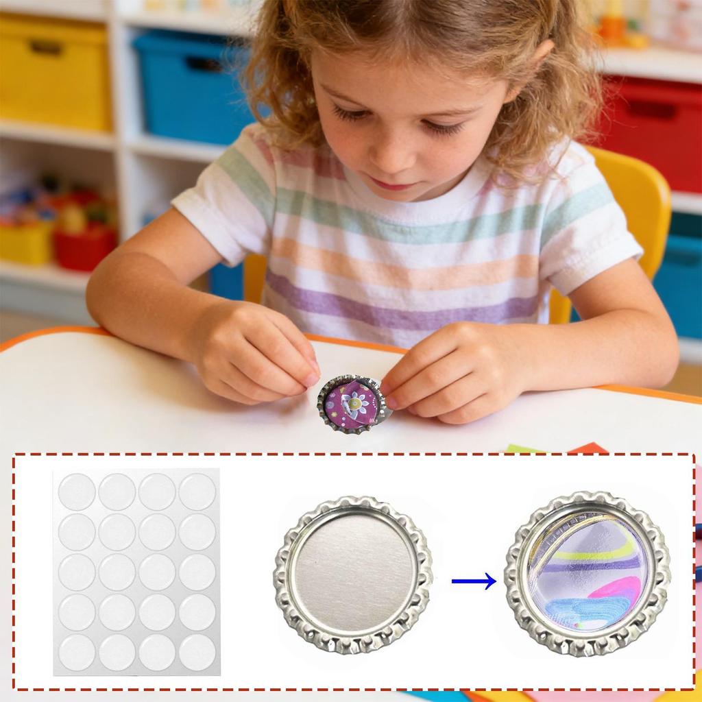 20pcs 3D Convex Stick on Gems Clear Resin Craft Stickers Self Adhesive Decorative Jewels for Notebook Journal Phone Card