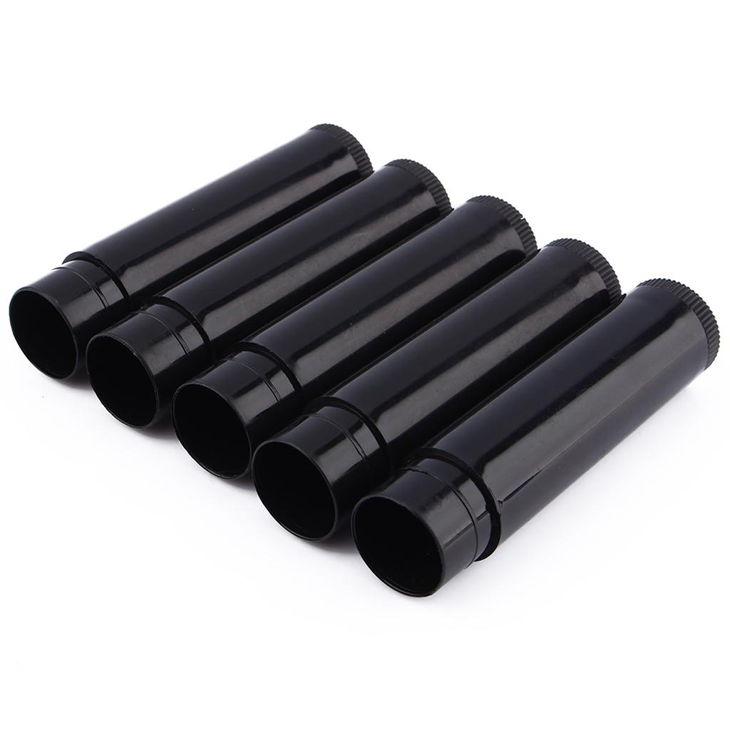 Lot 100PCS 5ml Clear Black White Empty Lipstick Lip Balm Container Tube