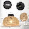 Woven Ceiling Pendant Lamp Shade LED Ceiling lamp Cover for Home Restaurant Living Room Handwoven Ceiling Light Fixture Bedroom