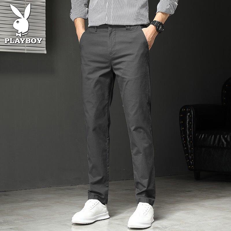 PLAYBOY Men's Straight-Leg Casual Business Pants