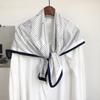 Korean Japanese Sweet Floral Square Scarf Women Summer Decorative Neck Scarf