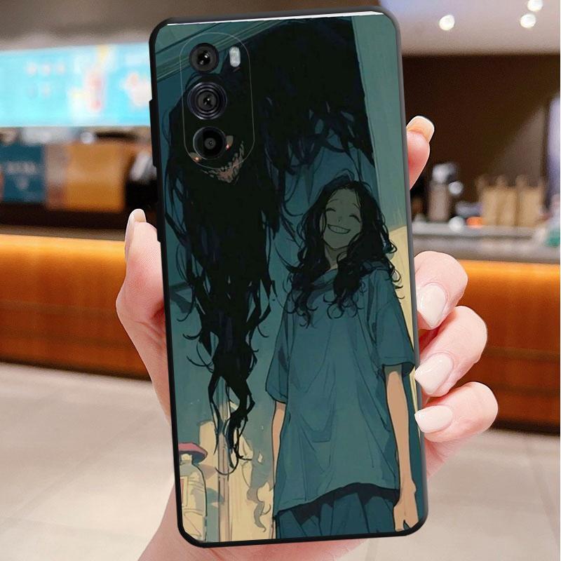 Phone Case For Motorola Edge 60 50 40 Pro 60 50 40 30 Ultra Neo Fusion Moto G Stylus G Anime Girl Art Horror Eyes