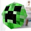 1pc My World Pixel Game, Creeper Themed High-quality Umbrella,Automatic Opening and Closing Umbrella,Multi-functional Umbrella G0811098