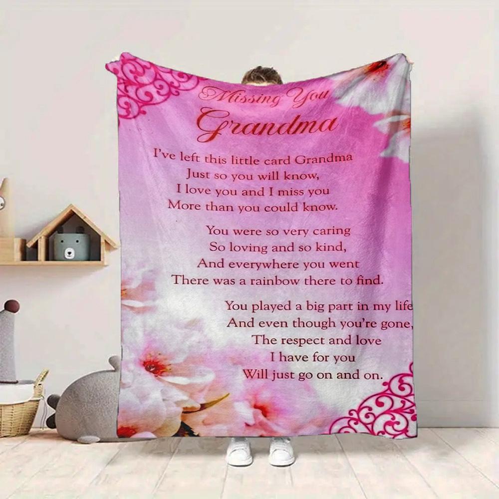

1pc Grandparent Love Blanket - Perfect Gift for Birthdays, Christmas & Halloween- Soft, Warm & Versatile yy250909149 75x90cm