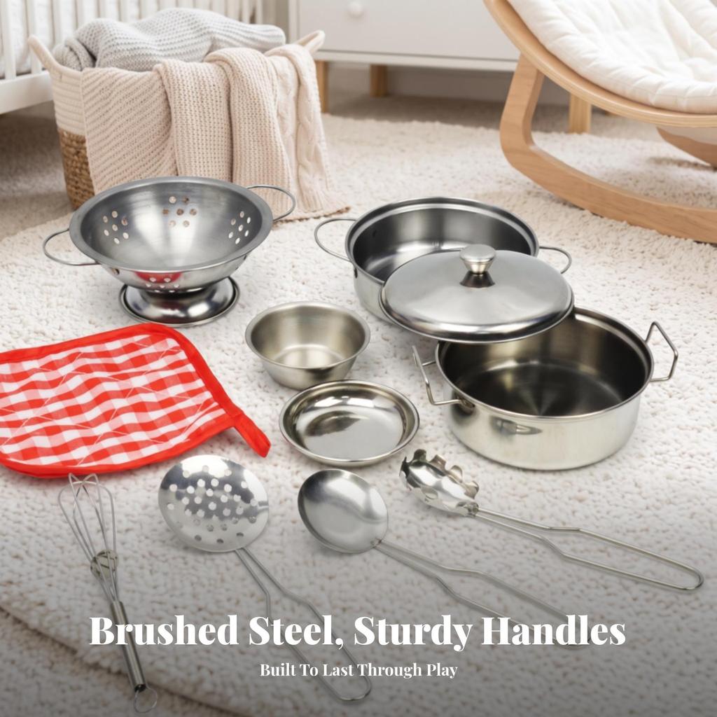 Toy Pots and Pans Set Mini Deluxe for Toddlers