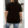 European Size Women'S Plus Size Christian Faith T-Shirt with "Let Me Tell You About My"Colorful Lettering&Floral Cross Design-Round Neck Short Sleeve
