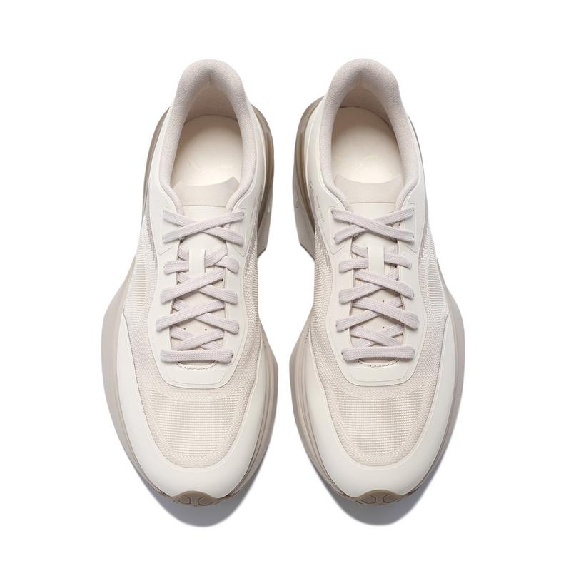 Li-Ning 1990 Classic Series Xuanji Sports Comfortable Lifestyle Shoes Women Shoes Oatmeal-Gray ALFU034-2