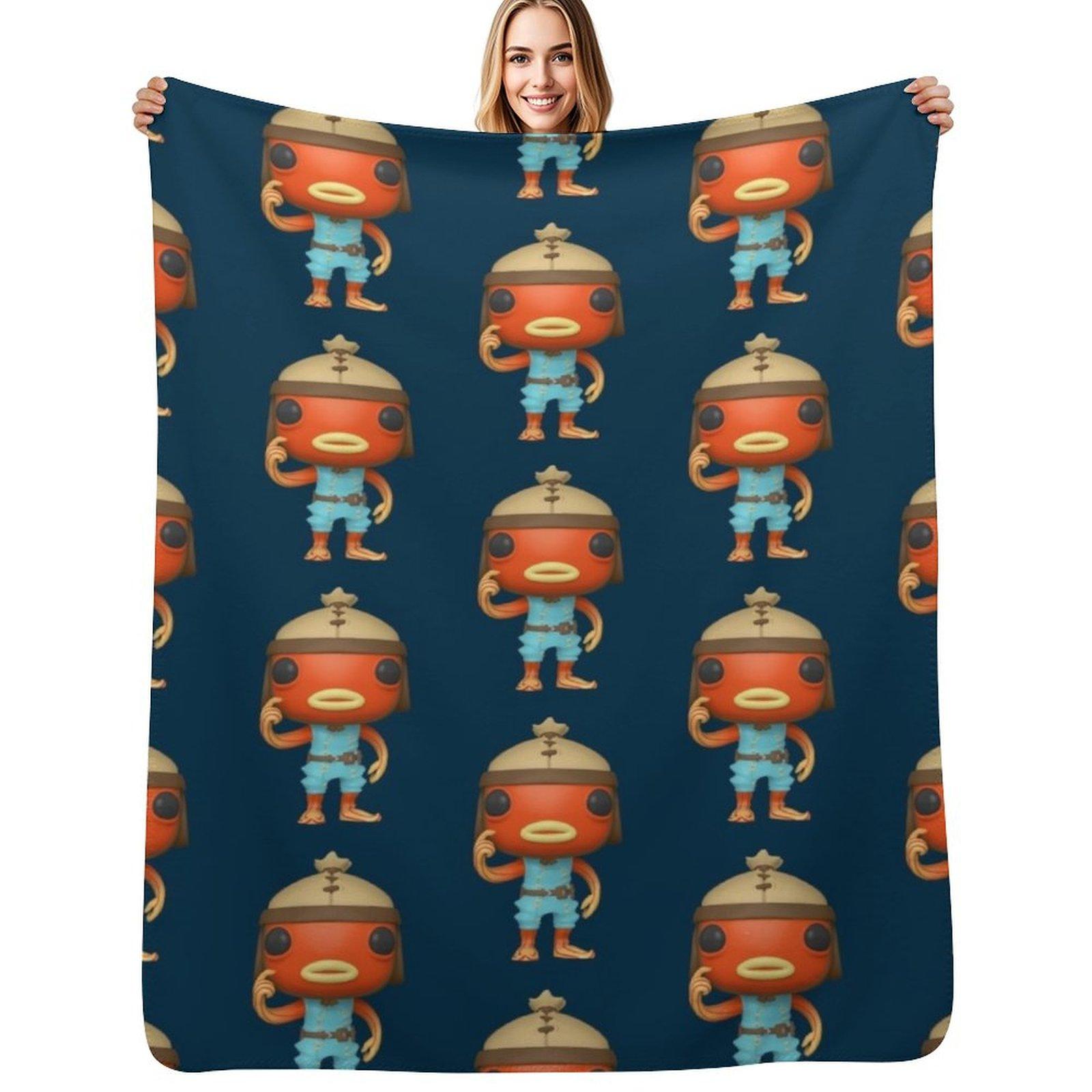 fishstick Throw Blanket Compact Warm Blanket for Car Road Trip Size: 75*100cm, Weight: 230 GSM