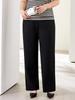 Plus Size High-Waist Slimming Chain Suit Pants for Women, 2026 Spring Collection - Drape Design, Conceal Flesh, Straight Leg Fit