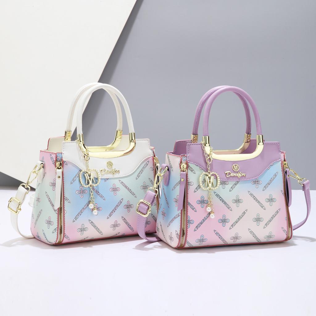 Borsa da Donna 2025 Nuova Moda Fiore Versatile Borsa da Donna Semplice Grande Capacità Spalla Tracolla Borsetta