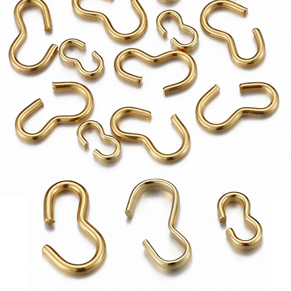 50pcs Stainless Steel 8 Shape Clasps Connectors for Jewelry Making DIY Necklace Bracelet Hooks Findings Supplies Wholesale