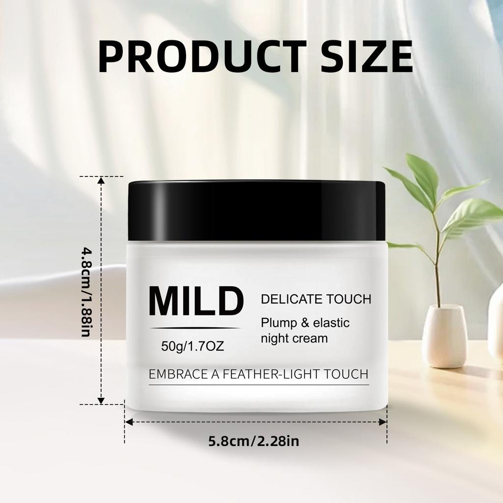Plumping and Firming Night Cream Deep Moisturizer Anti-Wrinkle Essence Cream 50G Long-lasting 48H Hydration for Sagging Skin All Types