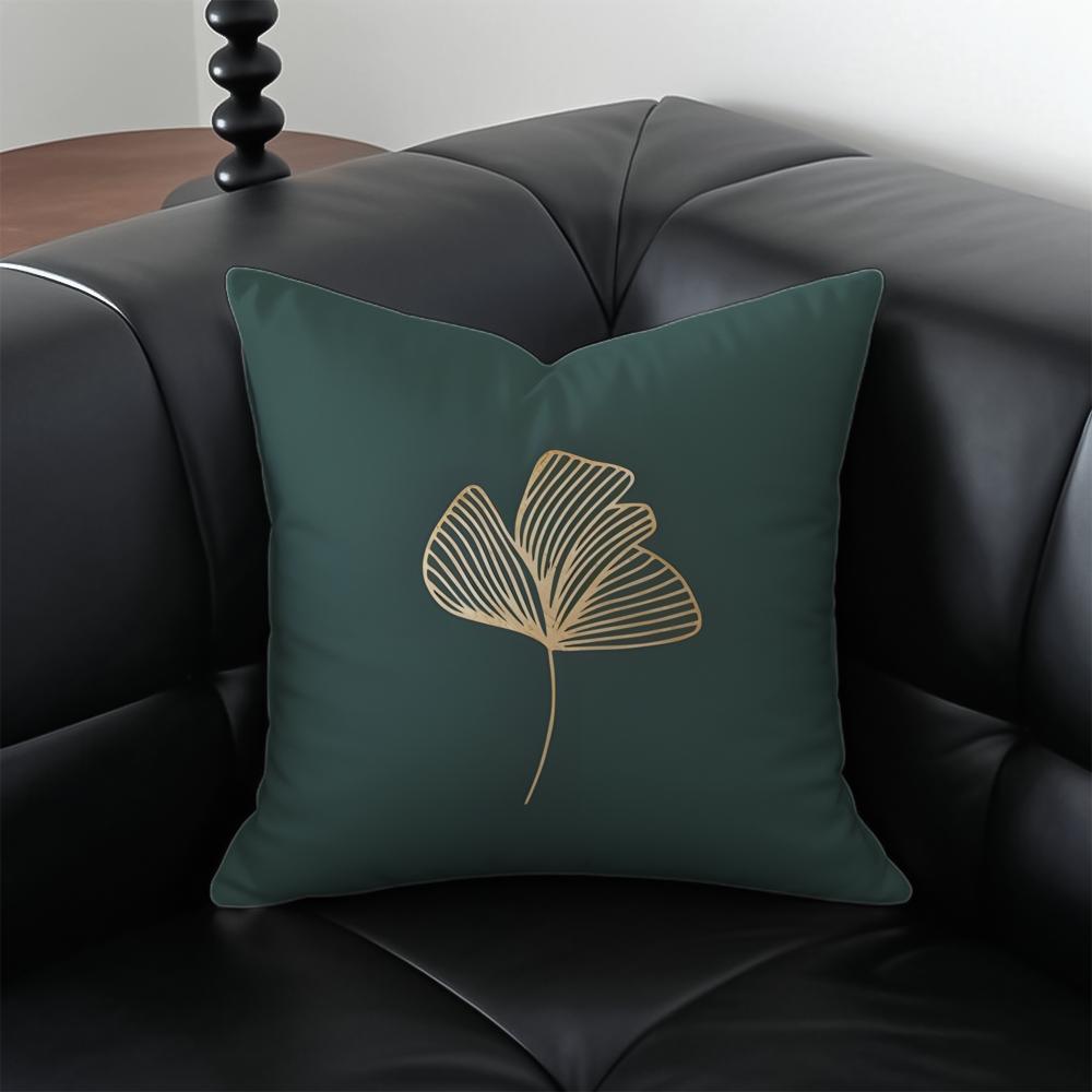 Solid Color Flowers Cushion Cover Pillow Case Anti-Dustmite Invisible Zipper Silky Plush Cushion