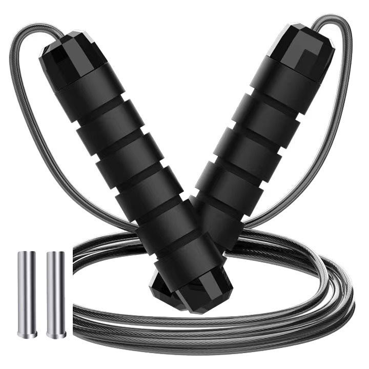 Weighted Steel Wire Jump Rope with Bearings – Ideal for Fitness, Weight Loss, Fat Burning, and Student Training