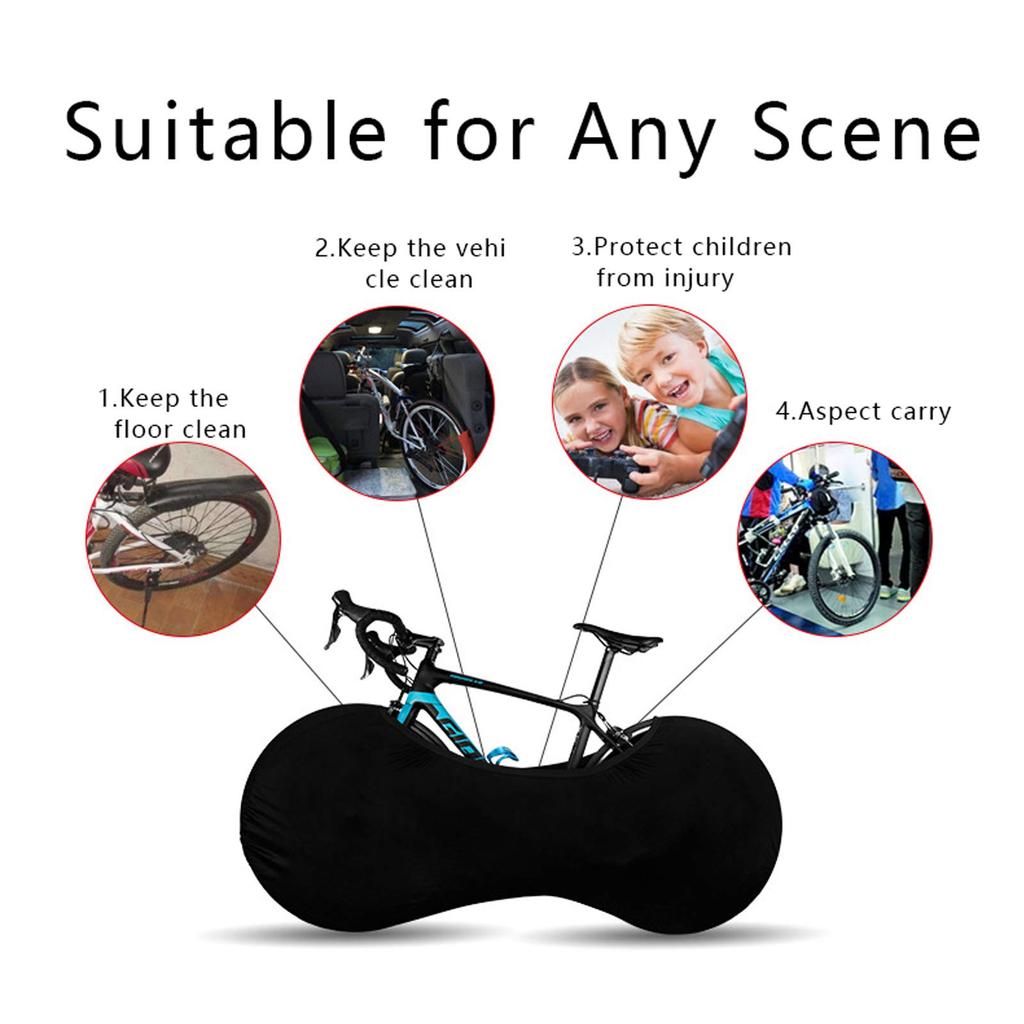 Bike Cover, Bicycle Wheel Cover, Washable Elastic Bicycle Protective Gear Tire Package for Mountain, Road, MTB Bikes