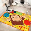 1pc Curious George Print Area Rug - Soft, Washable Non-Slip Indoor Mat, Living Room, Home Office Decorative Rug,Office Decorative