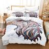 Animal Digital Printing Three-Piece Home Textile Bed Sheet Kit 3D Three-Dimensional 90G Grinding Four-Piece Set