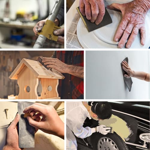 STEBRUAM Sandpaper, 93x230mm, 21 Sheets, 100-Grit, for Cars, Metal Polishing, DIY Woodworking, Waterproof Sandpaper, Sanding Paper, Finishing Polish