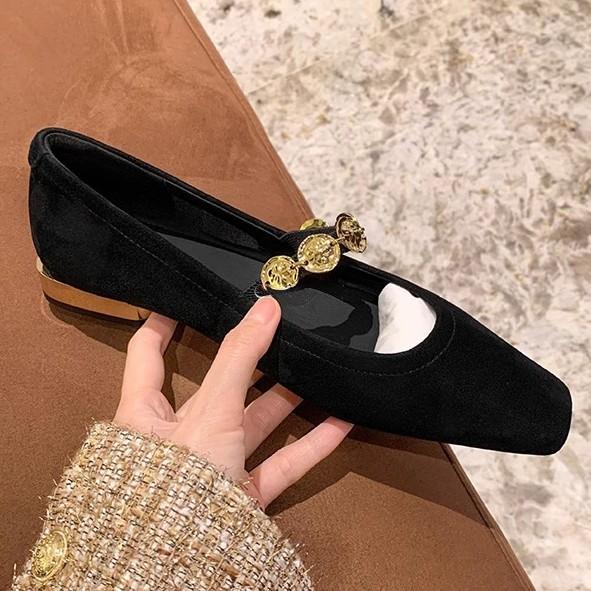 Chengdu niche fashion single shoes women's square head fashion Huizhou women's shoes French retro work shoes thick heels are not tired