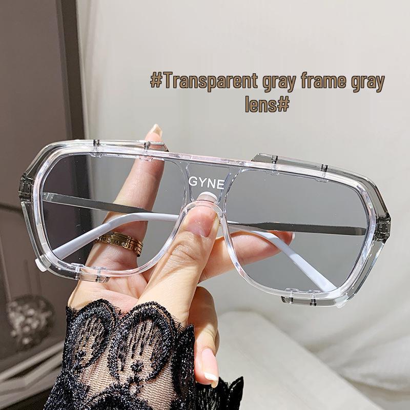 European & American Stylish Large Frame One-Piece Sunglasses - Influencer Street Style