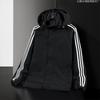 Men's Jacket New Spring and Autumn Trendy Brand Hooded Jacket Three-bar Trendy Sports and Casual Top Autumn Clothes