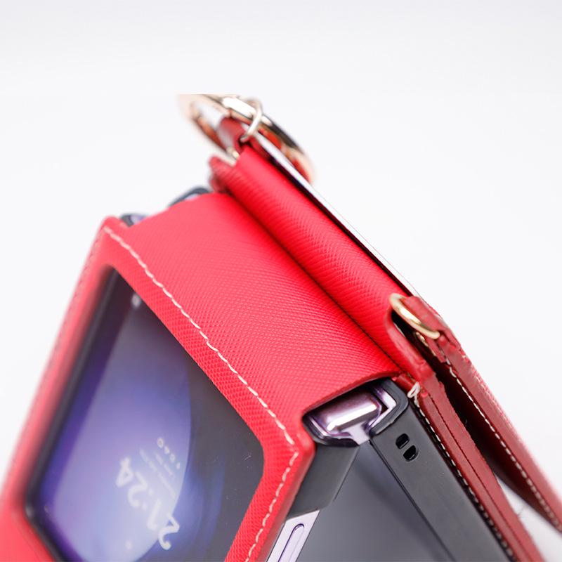 Samsung Z Flip 5 & Huawei Pocket 2 Multi-Functional Crossbody Phone Case with Card Slot