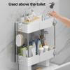 Toilet Tank Storage Rack Bathroom Organizer Shelf Bathroom Storage Rack with Capacity Strong Load-bearing for Toilet Tank