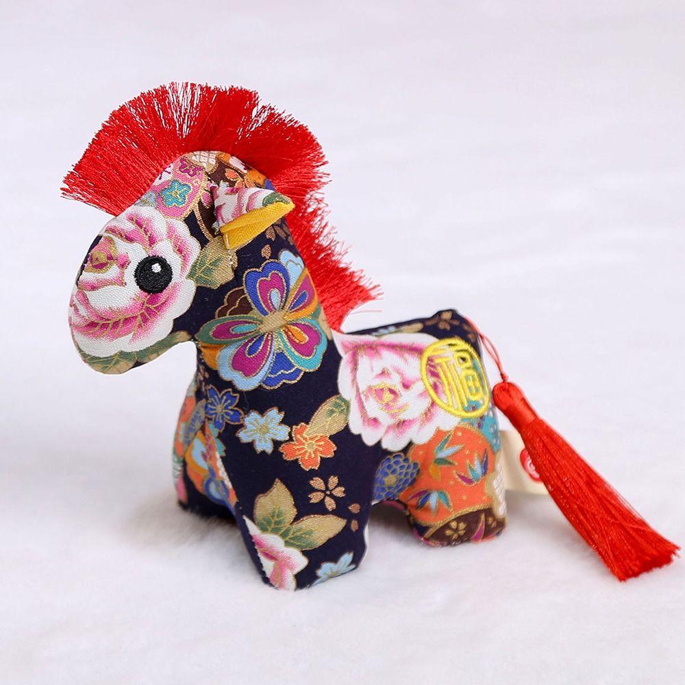 Cultural and Creative Chinese Zodiac Horse Doll Three-Dimensional Pony Pendant Newborn Baby Gift