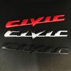 3D Metal CIVIC Logo Letters Car Trunk Emblem Fender Badge Decal Sticker For Honda Civic Fender Trunk Badge Exterior Accessories