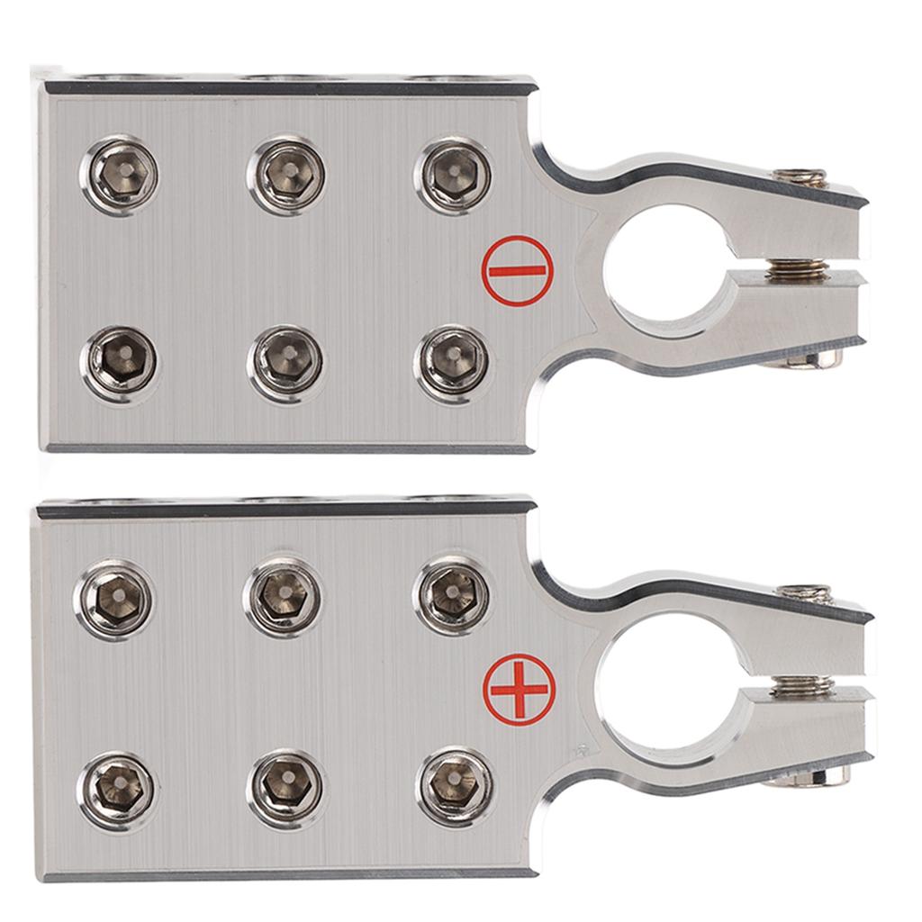 Pair Battery Terminal Clamp Positive Negative Audio Modification for Caravan Car Motorhome RV Bus