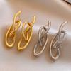 Silver Needle European and American Cold Wind Irregular Winding Earrings Earrings Simple Personalized Earrings Women