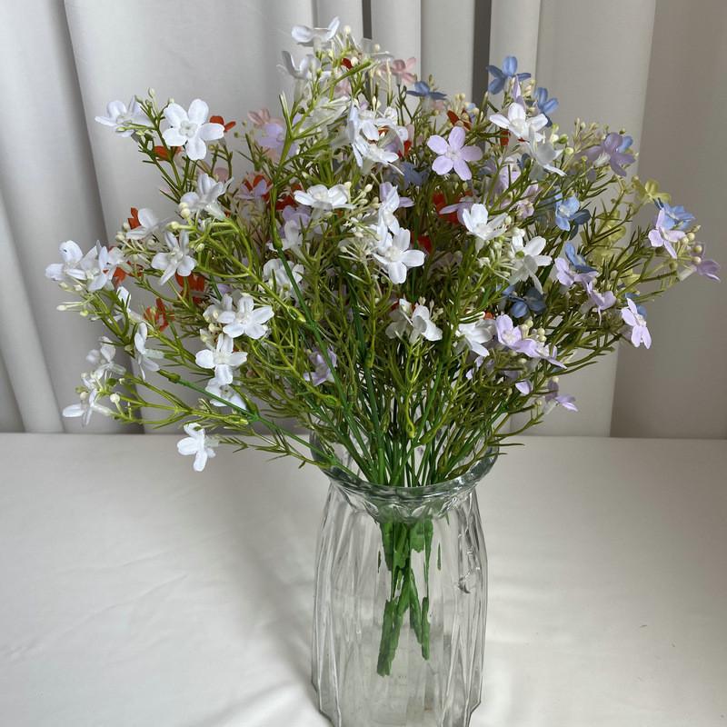 Silk 5 Stem Orchid Floral Arrangement For Living Room And Event Decoration Gift