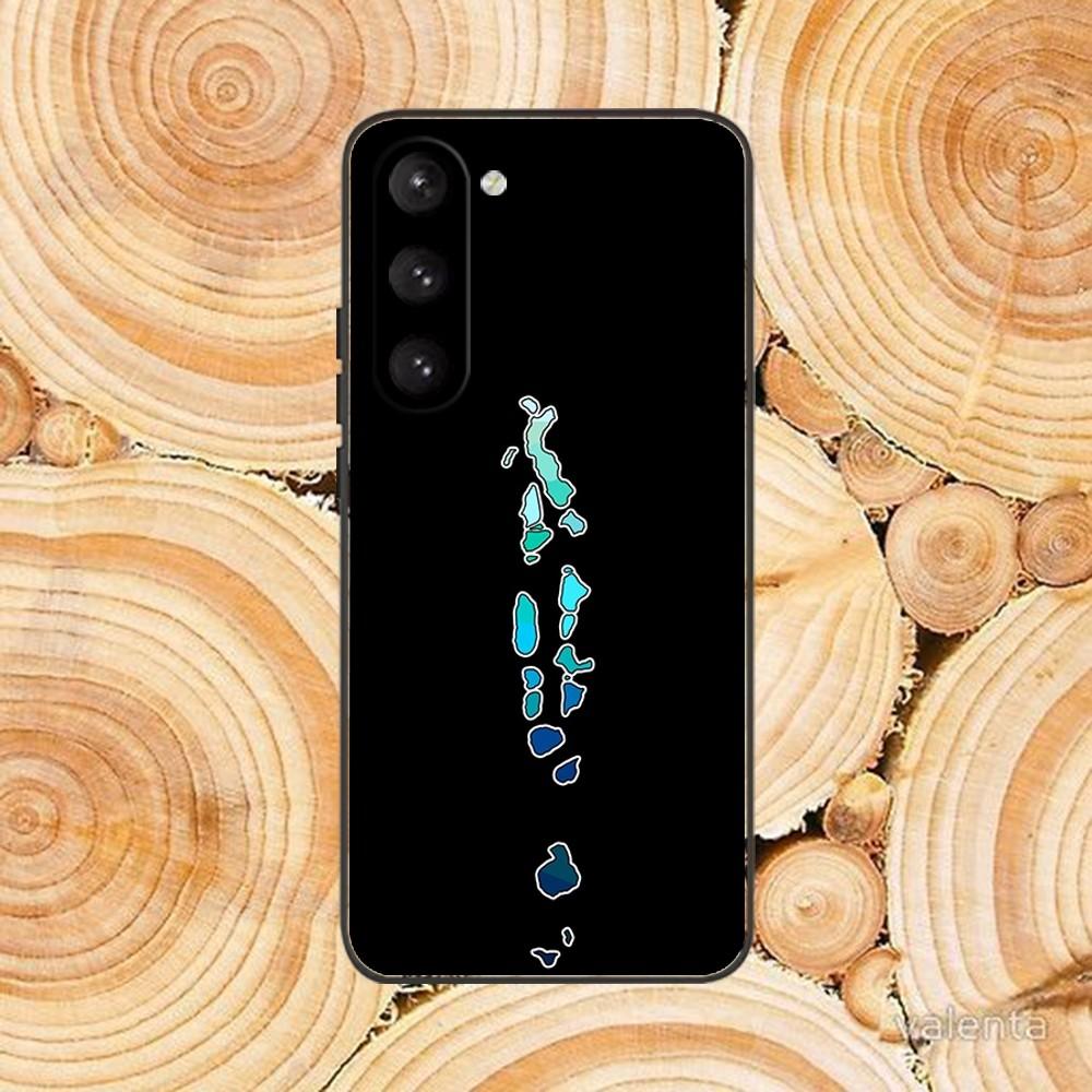 Maldives Map Landscape Phone Case For Samsung Galaxy A 91,80,73,72,71,53,52,51,22,5G Soft Black Cover Samsung a52 a52S