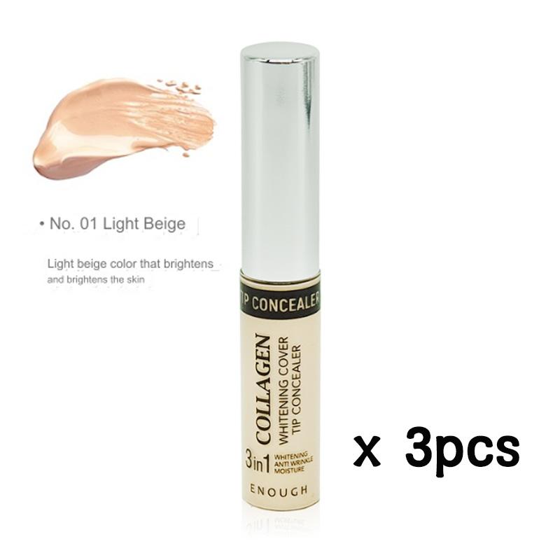 ENOUGH Collagen Whitening Cover Tip Concealer 3 Colors 5g (10 Options)