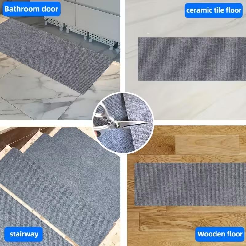 1 Stück 20x80cm Anti-Rutsch-Stufentrittmatten, Rutschfeste Treppenläufer, Stoßabsorbierende Stufentrittmatten Treppenteppiche, Ältere