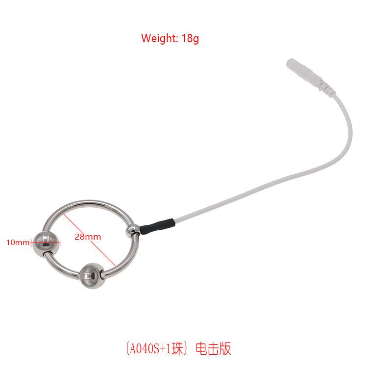 Inel de mărgele din oțel inoxidabil Soc electric Inel pentru penis Accesorii unipolare Puls Jucării pentru adulți Instrumente Pasiune Consumabile pentru adulți