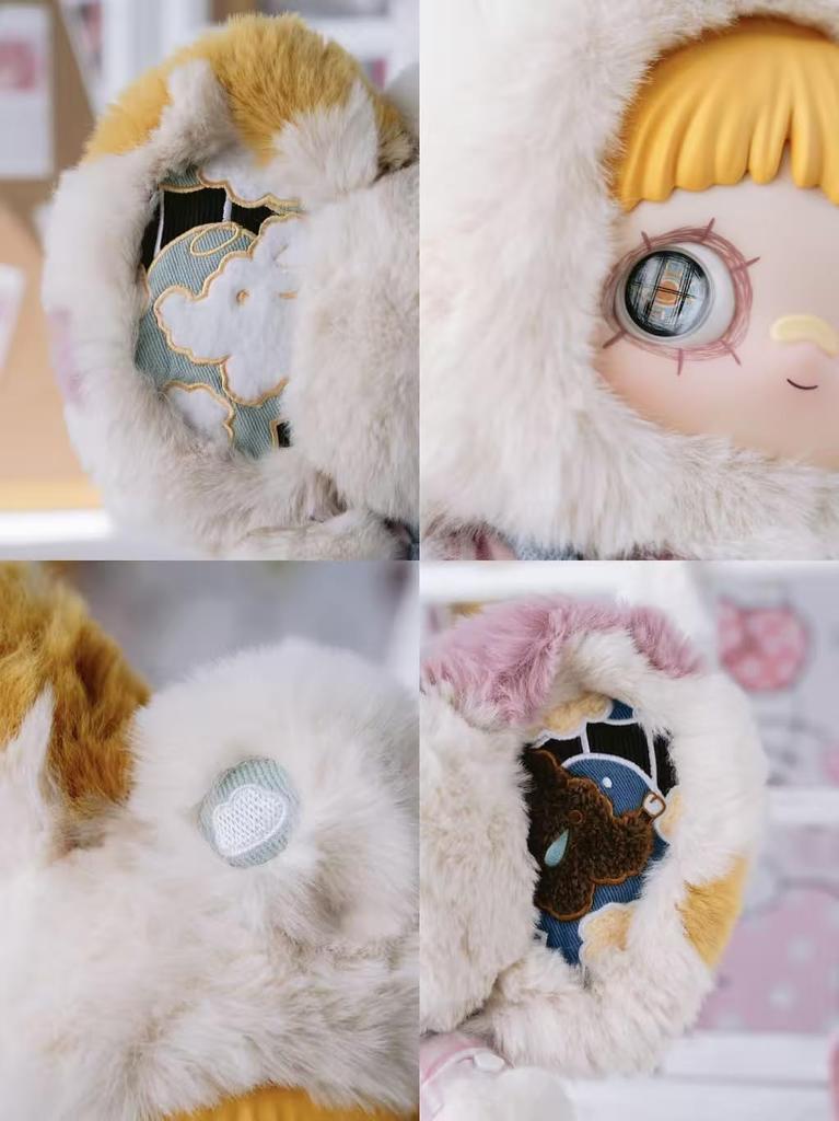 MayMei Paradise Ruins Series Plush Blind Box (approx. 33cm Tall)  3 Rotating Eyes  Exquisitely Embroidered Ear Design  3D Hat Design  Interchangeable