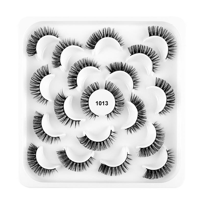 

Dd Химическое волокно Завитые Накладные ресницы 10 пар Густые Натуральные Наращенные ресницы